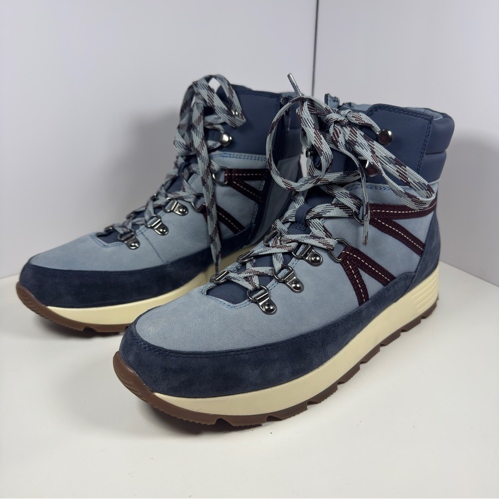 Alex Marie Navy and Burgundy Ankle Boots Women's Size‎ 10